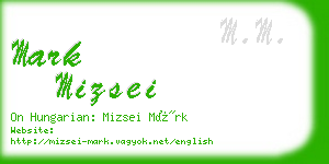 mark mizsei business card